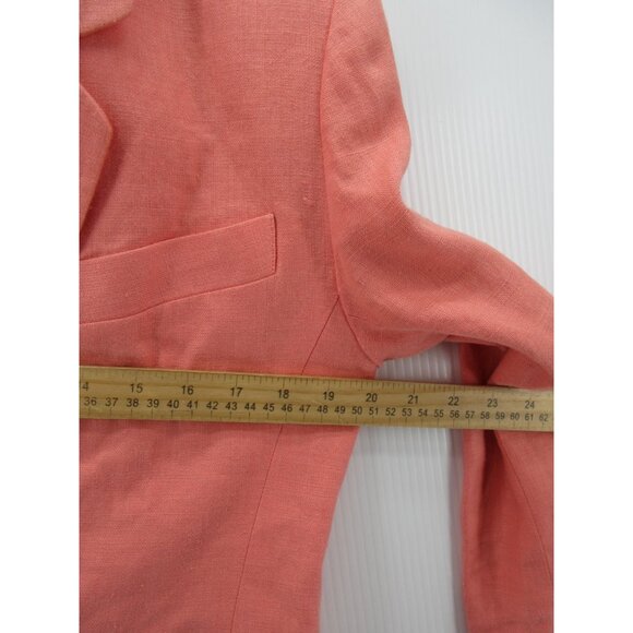 VINTAGE Brooks Brothers Blazer 8 Salmon Irish Linen Jacket Coat * - Picture 5 of 10